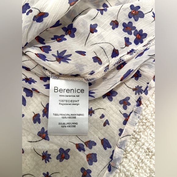 Berenice blouse with blue/red flowers - Picture 4 of 6